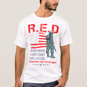 Red Friday Military Shirt Remember Everyone Deploy