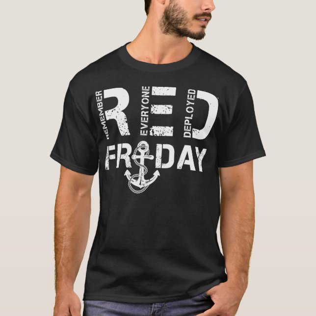 Red Friday Military shirts Support Navy Soldiers (Front)