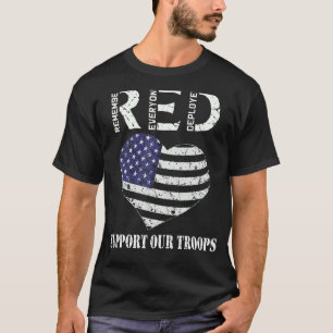 Red Friday Military Support Our Troops Patriotic R T-Shirt