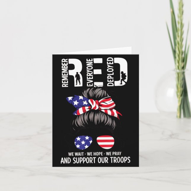 Red Friday Military Support - Remember Everyone Card (Front)