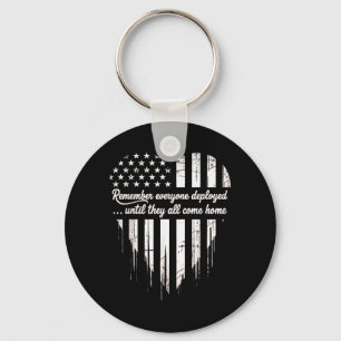 Red Friday Remember Everyone Deployed American Key Ring