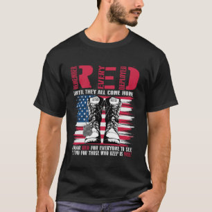 Red Friday Remember Everyone Deployed Military Ame T-Shirt