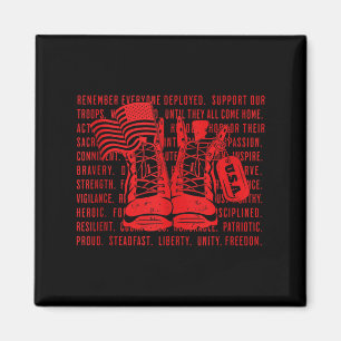 Red friday remember everyone deployed support men magnet