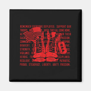 Red friday remember everyone deployed support men magnet