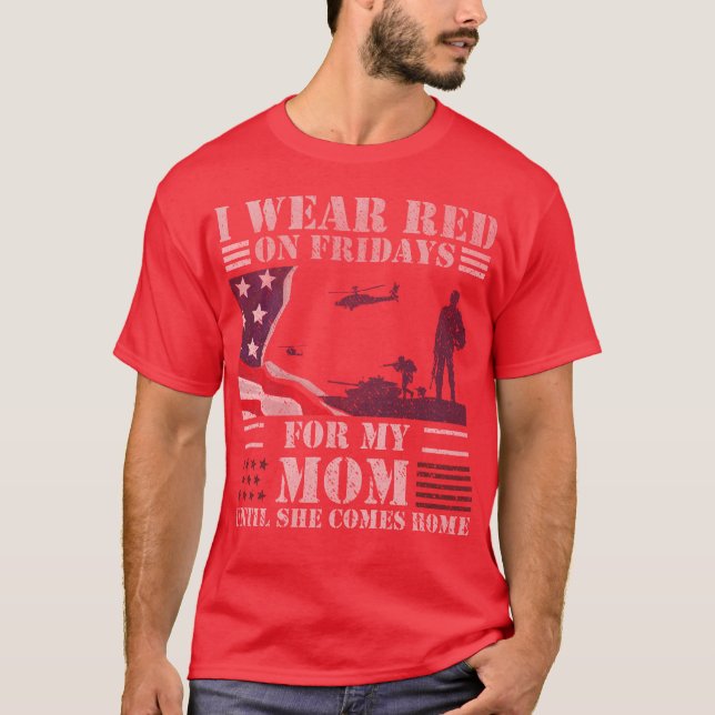 Red Friday Shirts For Veteran Military Mum (Front)