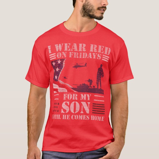 Red Friday Shirts For Veteran Military Son (Front)