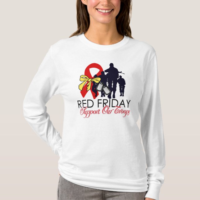 Red Friday - Support Our Troops T-Shirt (Front)