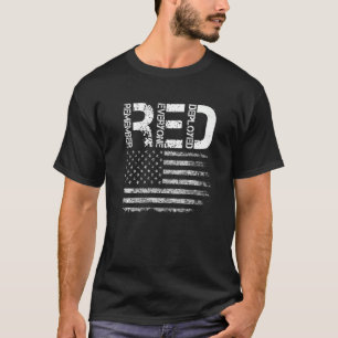 Red Fridays Remember Everyone Deployed Retro Ameri T-Shirt