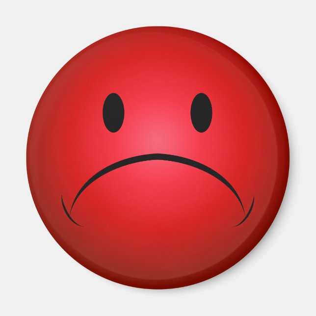 Red Frownie Face Magnet (Front)