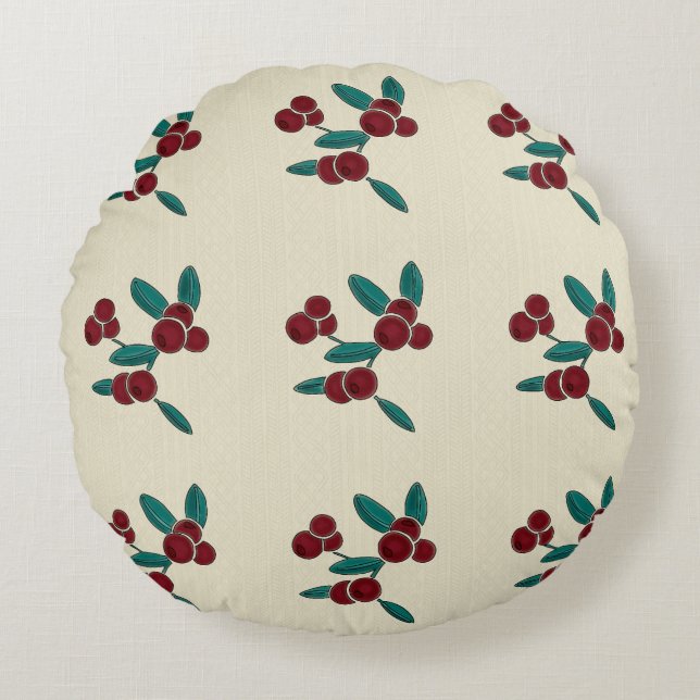 red fruit round cushion (Front)