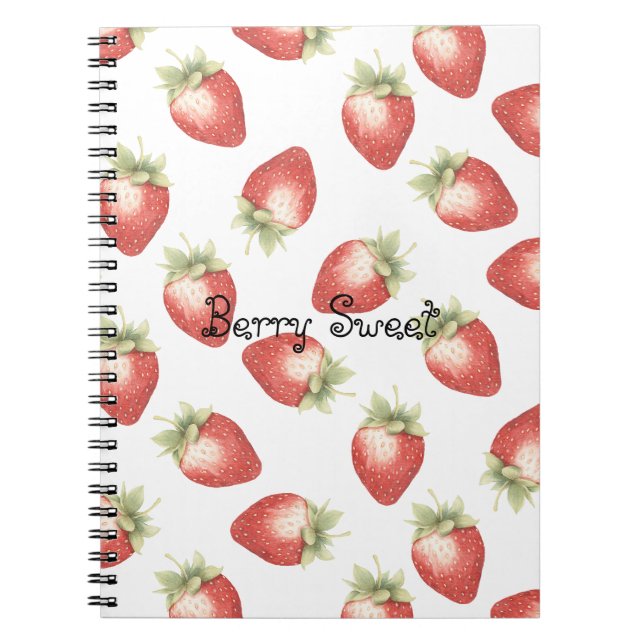 Red Fruit Strawberries Notebook (Front)