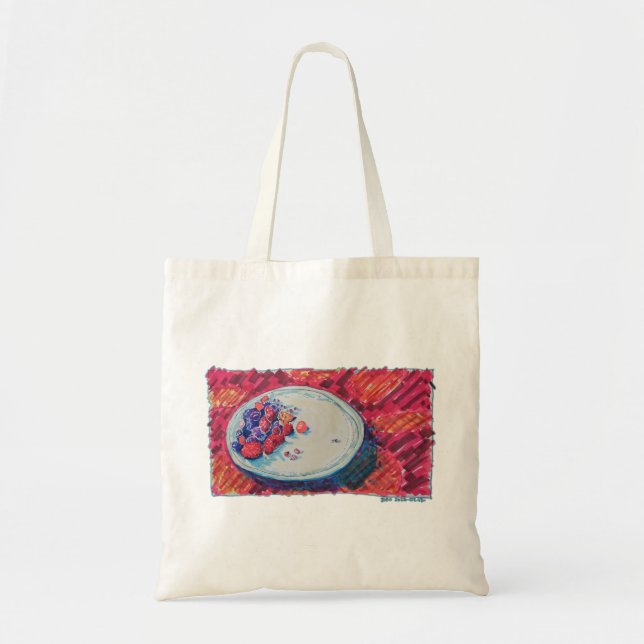 Red Fruits Bowl Tote Bag (Front)