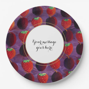 Red Fruits Country Celebration Paper Plate