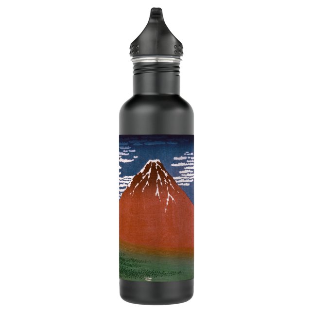 Red Fuji, Aka Fujiyama Volcano Katsushika Hokusai 710 Ml Water Bottle (Right)