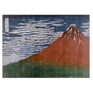 Red Fuji, Aka Fujiyama Volcano Katsushika Hokusai Cutting Board