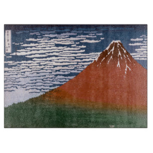 Red Fuji, Aka Fujiyama Volcano Katsushika Hokusai Cutting Board