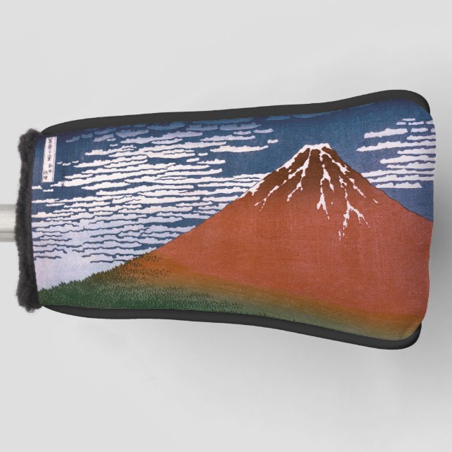 Red Fuji, Aka Fujiyama Volcano Katsushika Hokusai Golf Head Cover (Front)