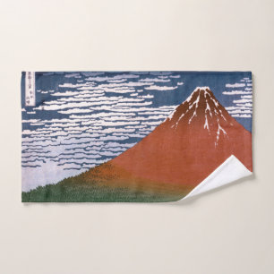 Red Fuji, Aka Fujiyama Volcano Katsushika Hokusai Hand Towel