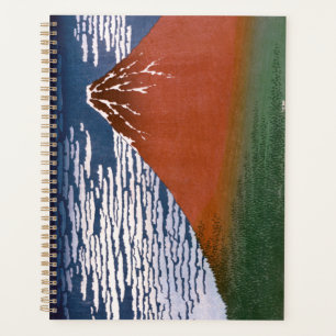 Red Fuji, Aka Fujiyama Volcano Katsushika Hokusai Planner