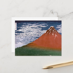 Red Fuji, Aka Fujiyama Volcano Katsushika Hokusai Postcard