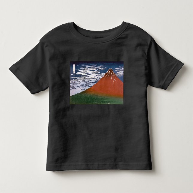 Red Fuji, Aka Fujiyama Volcano Katsushika Hokusai Toddler T-Shirt (Front)