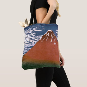 Red Fuji, Aka Fujiyama Volcano Katsushika Hokusai Tote Bag