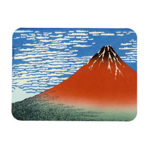Red Fuji southern wind clear morning Magnet