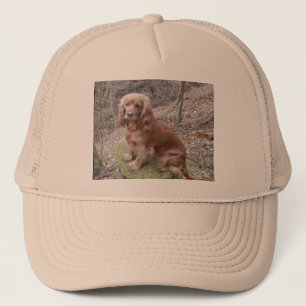 red full cocker-spaniel.png trucker hat