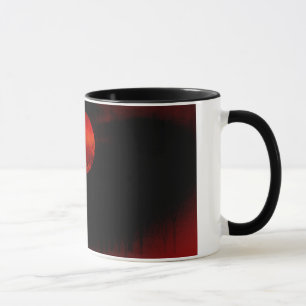 Red Full Moon Night Mugs