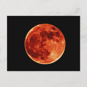 Red Full Moon postcard