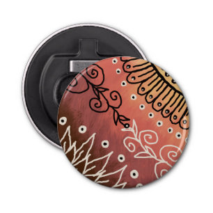 Red Funny Art Pattern Bottle Opener