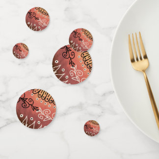 Red Funny Art Pattern Confetti