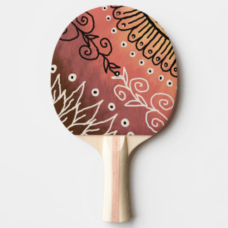 Red Funny Art Pattern Ping Pong Paddle