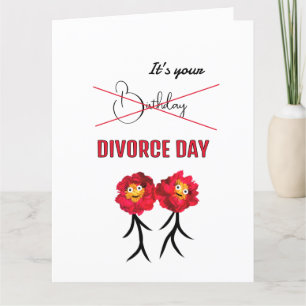 Red funny peonies Birthday card
