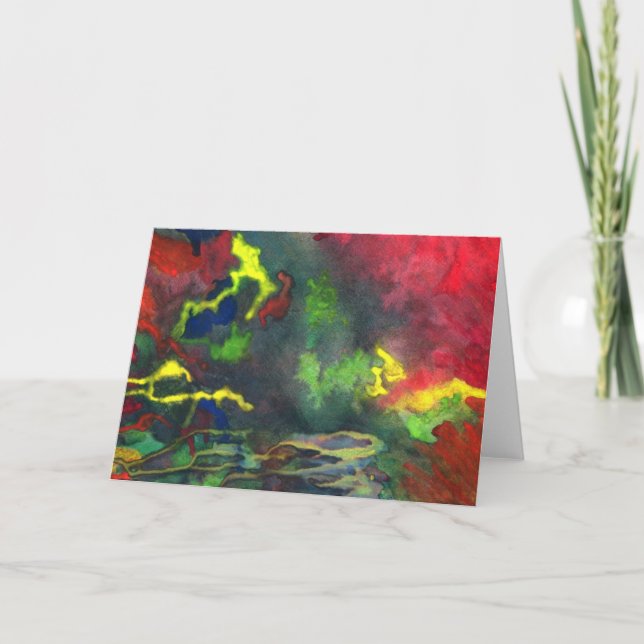 Red Fusion 2 Greeting Card (Front)