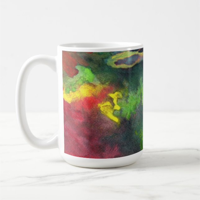 Red Fusion Design Monogram Mug (Left)