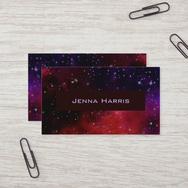 Red Galaxy Business Card (Front/Back In Situ)