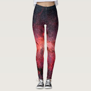 red galaxy leggings