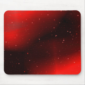 Red galaxy mouse pad