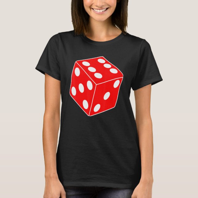 Red Gaming Dice Halloween Costume Cool  Roll In St T-Shirt (Front)