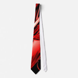 Red Gamma Radiation Abstract Tie