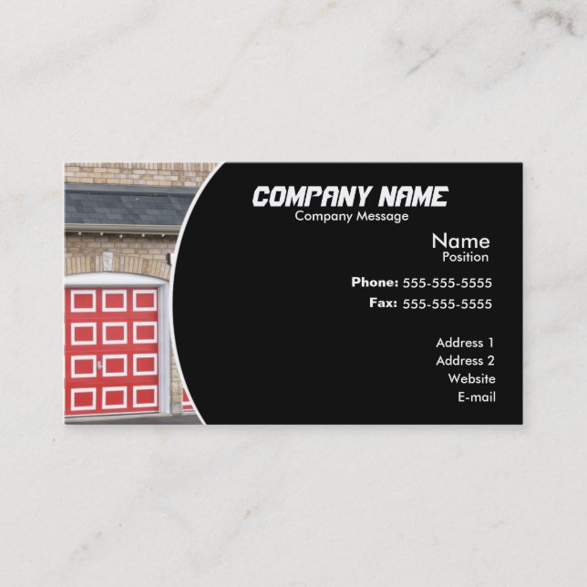 Red Garage Door Business Card (Front)