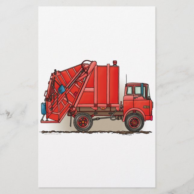 Red Garbage Truck (Front)
