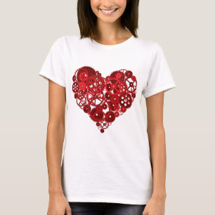 Red Gears Heart T-Shirt