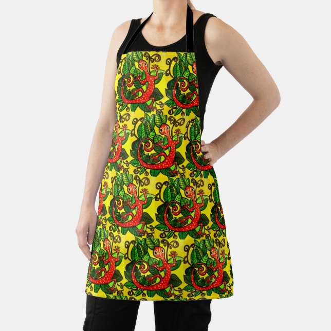 Red Gecko Apron (Insitu)