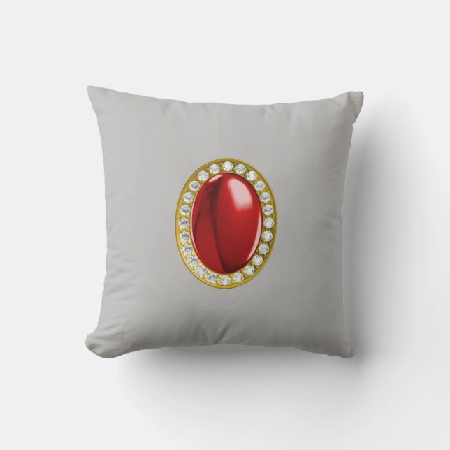 Red gemstone cushion (Front)