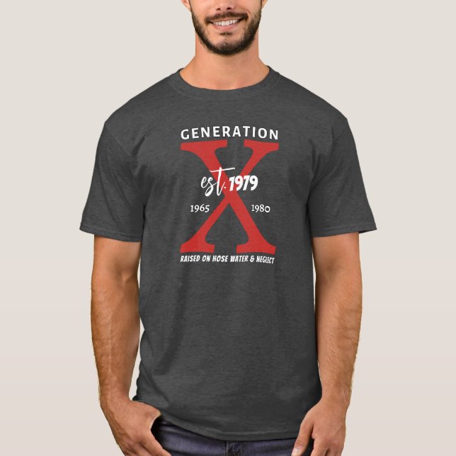 Red Generation X Personalise Your Year T-Shirt (Front)