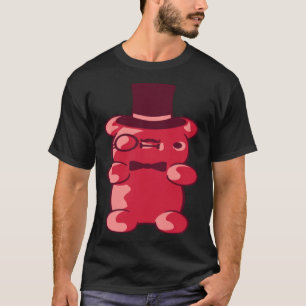 Red Gentleman Bear Gummy  Mr Rich Monocle Top Hat 