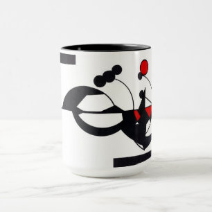 "Red Geo Design" coffee mug