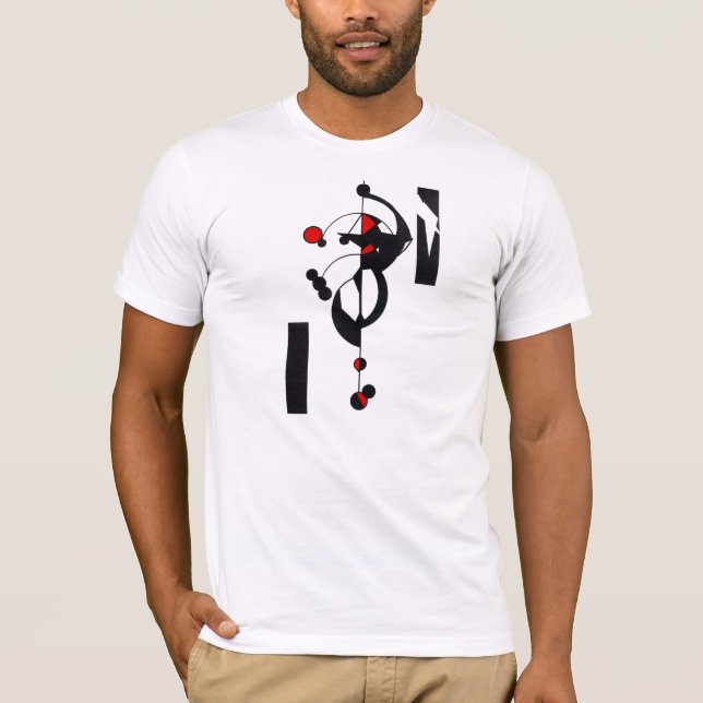 Red Geo Design Men's T-Shirt (Front)